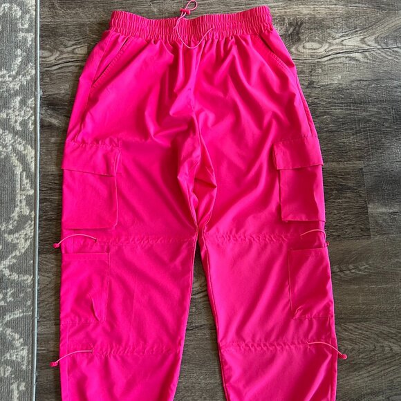 Neon Pink Cargo Pants - Picture 2 of 5
